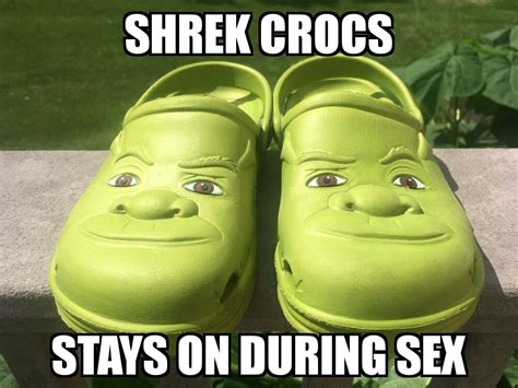 the crocs stay on meme.